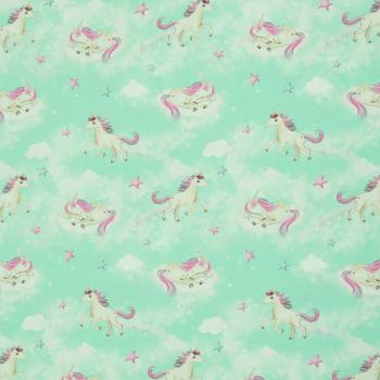 Baumwolljersey Miracle Einhörner by Christiane Zielinski by Swafing